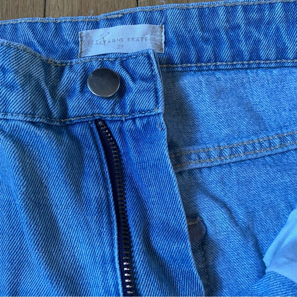 Altar'd State Jeans Women’s 27 Distressed Blue Cotton 34” Casual Juniors - Picture 4 of 11